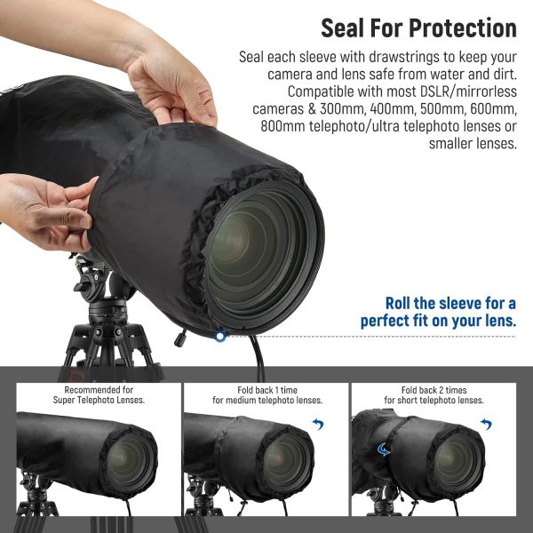 NEEWER Camera Rain Cover, Large Size Durable Nylon Raincoat ... - Image 4