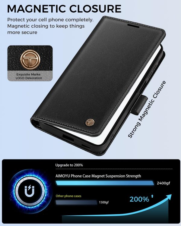 AIMOYU for Samsung Galaxy S21 5G Case, Flip Wallet Leather P... - Image 5