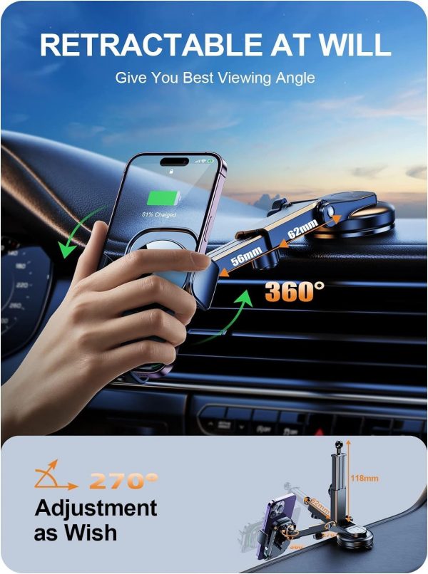 Auckly 15W Fast Qi Wireless Car Charger [EMI] Car Wireless C... - Image 6