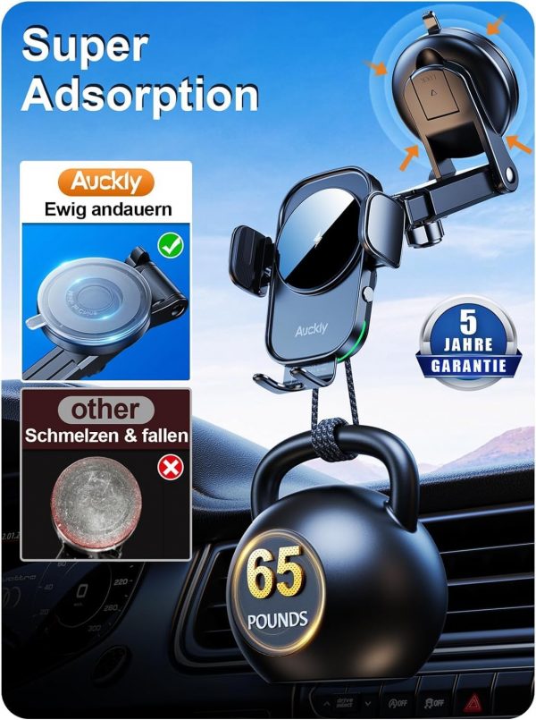 Auckly 15W Fast Qi Wireless Car Charger [EMI] Car Wireless C... - Image 3