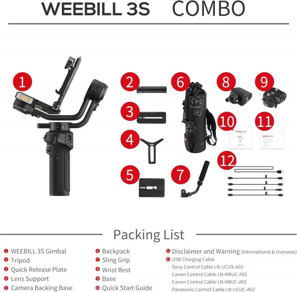 ZHIYUN Weebill 3S Combo [Official] Gimbal Stabilizer for DSL... - Image 10
