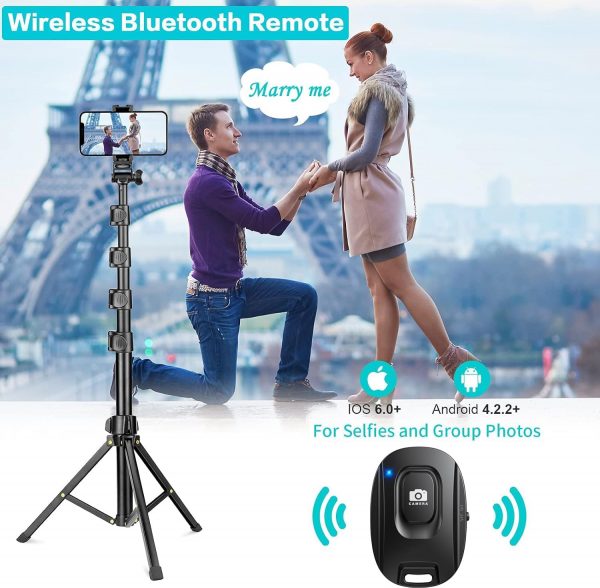 YOTOCversion 1.7 Meter/67 inch Phone Tripod Stand & Bluetoot... - Image 3