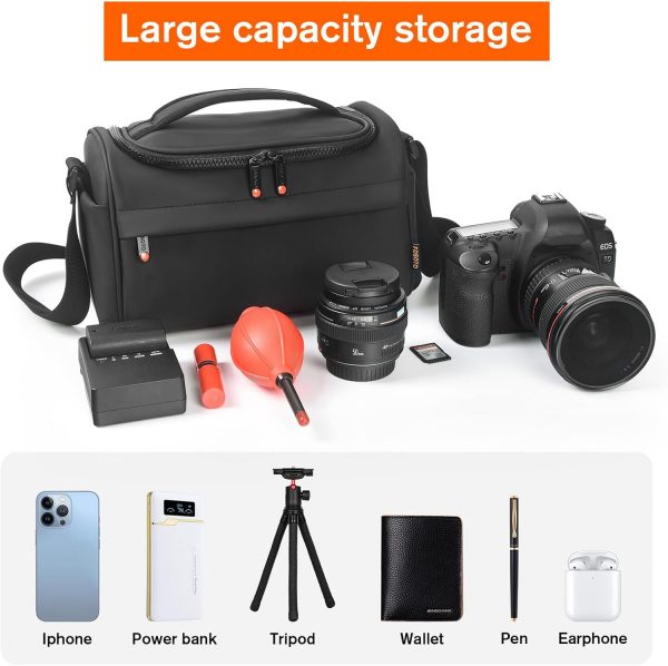 FOSOTO Camera Bag, Waterproof Shockproof Camera Case, Large ... - Image 9