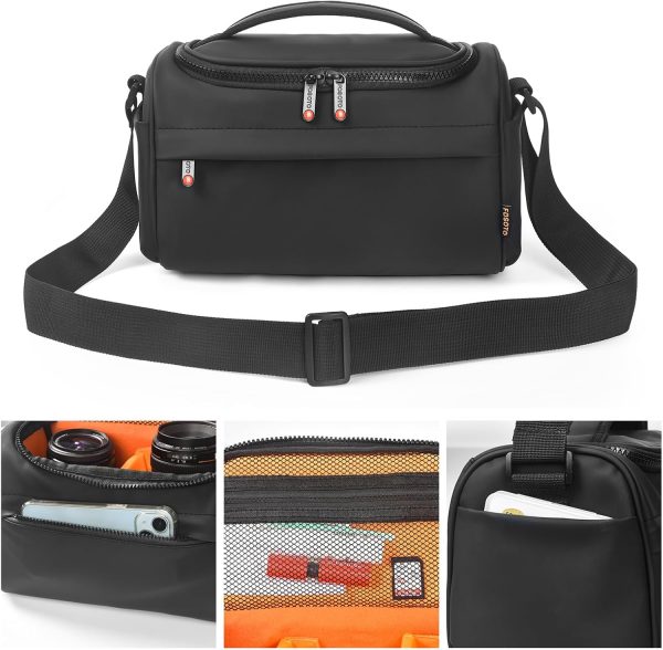 FOSOTO Camera Bag, Waterproof Shockproof Camera Case, Large ... - Image 4