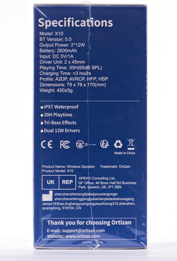 Ortizan Bluetooth Speaker, IPX7 Waterproof Portable Wireless... - Image 11