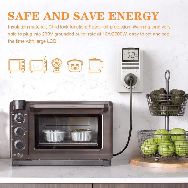 URBZUE Digital Timer Plug Socket, Programmable Switch Timer ... - Image 7