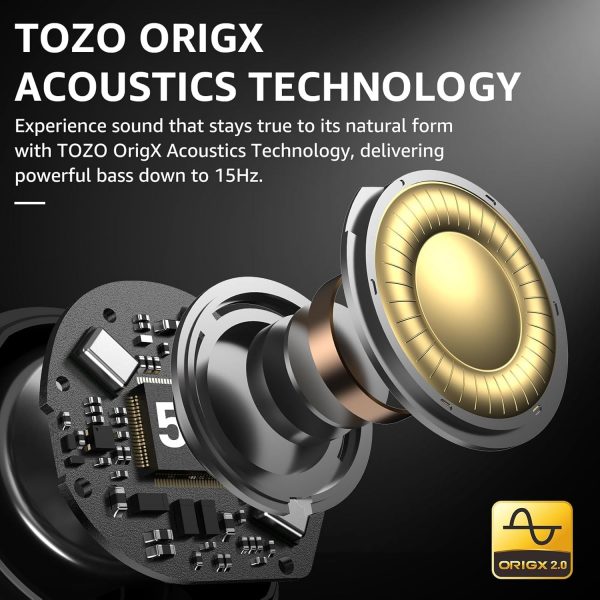 TOZO Hybrid Active Noise Cancelling Earbuds, 45dB ANC Wirele... - Image 8