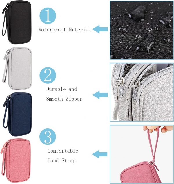 YWKJDDM Electronics Accessories Organiser Bag, Double-Layer ... - Image 7