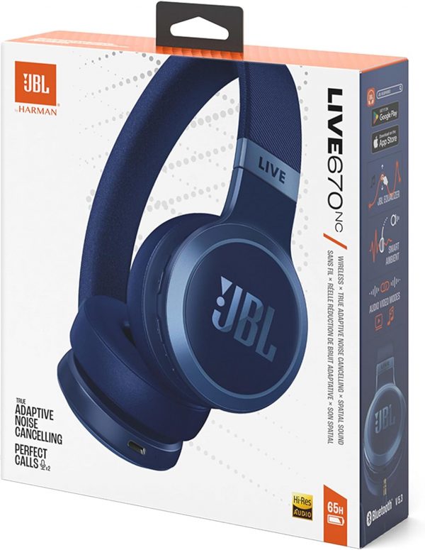 JBL Live 670 NC Wireless On-Ear Headphones with Noise-Cancel... - Image 9
