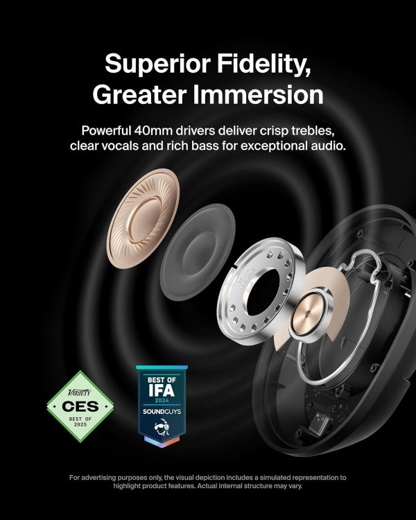 Belkin SoundForm Isolate Noise-Cancelling Wireless Headphone... - Image 3