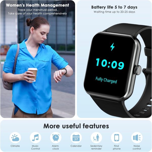 Baolubao Smart Watch for Men Women Answer/Make Call, 1.85" F... - Image 6