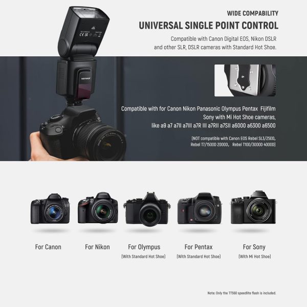 NEEWER TT560 Flash Speedlite Compatible with Canon Sony Niko... - Image 4