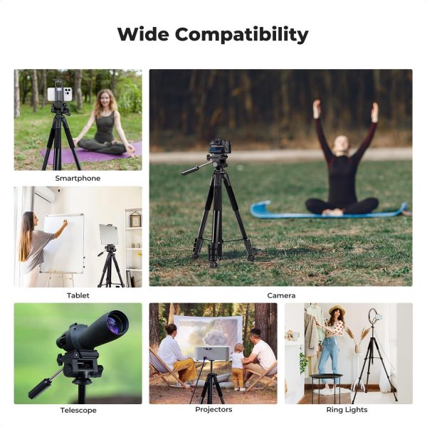 K&F Concept Compact 68'' Lightweight Tripod for DSLR Camera,... - Image 9