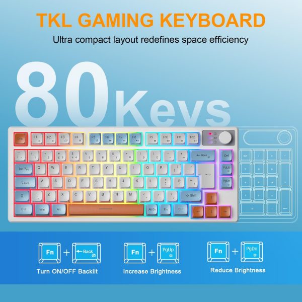Rewurnth Wireless Keyboard and Mouse Set, 75% Compact UK Lay... - Image 3