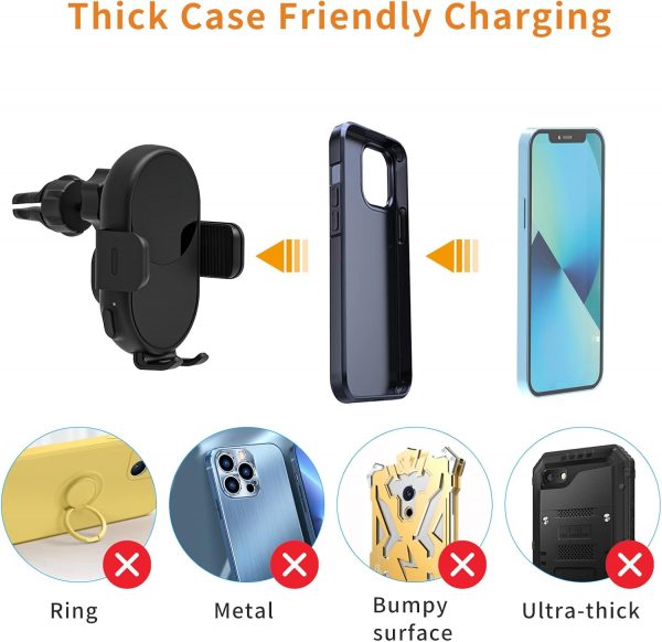 Wireless Car Charger, 15W Qi Fast Car Phone Holder Wireless ... - Image 5