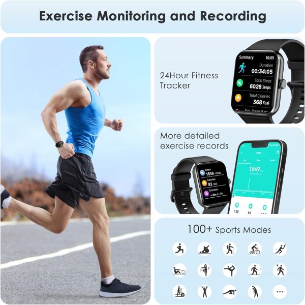 Baolubao Smart Watch for Men Women Answer/Make Call, 1.85" F... - Image 7