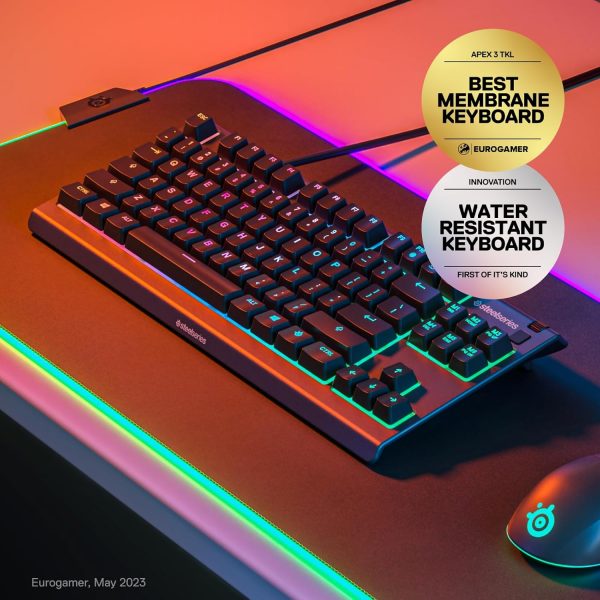 SteelSeries Apex 3 TKL - RGB Gaming Keyboard - Tenkeyless Co... - Image 3