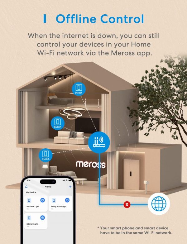 Meross Light Switch, 2 Way, Neutral Requires, Remote/Voice C... - Image 9