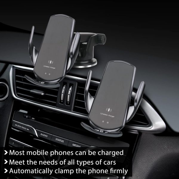 YUSHIHU Wireless Car Charger,15 W Qi Charging, Automatic Sen... - Image 3
