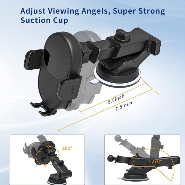 Wireless Car Charger, 15W Qi Fast Car Phone Holder Wireless ... - Image 9