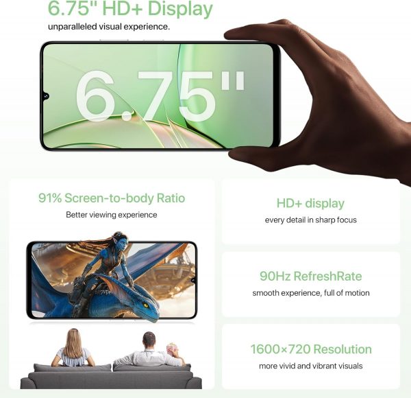 UMIDIGI Mobile Phones, 128GB ROM/1TB TF Smartphone, 6.75" HD... - Image 4
