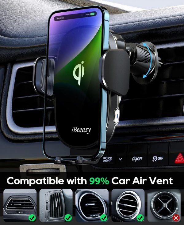 Beeasy Wireless Car Charger with 15W Fast Charging Upgraded ... - Image 4