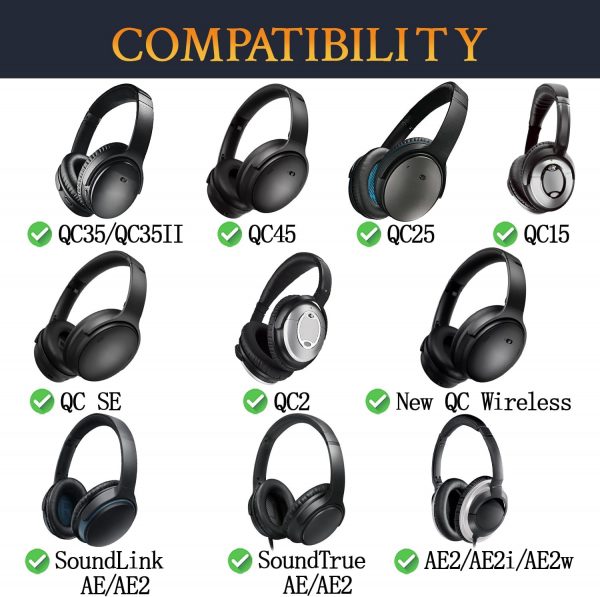 SoloWIT Protein Leather Earpads Cushions for Bose Headphones... - Image 3