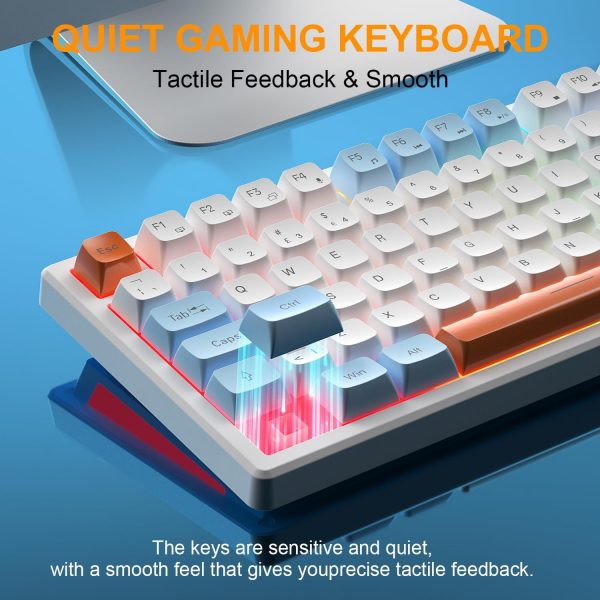 Rewurnth Wireless Keyboard and Mouse Set, 75% Compact UK Lay... - Image 5
