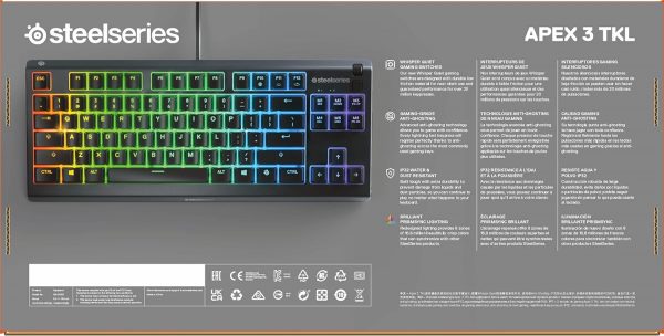 SteelSeries Apex 3 TKL - RGB Gaming Keyboard - Tenkeyless Co... - Image 16