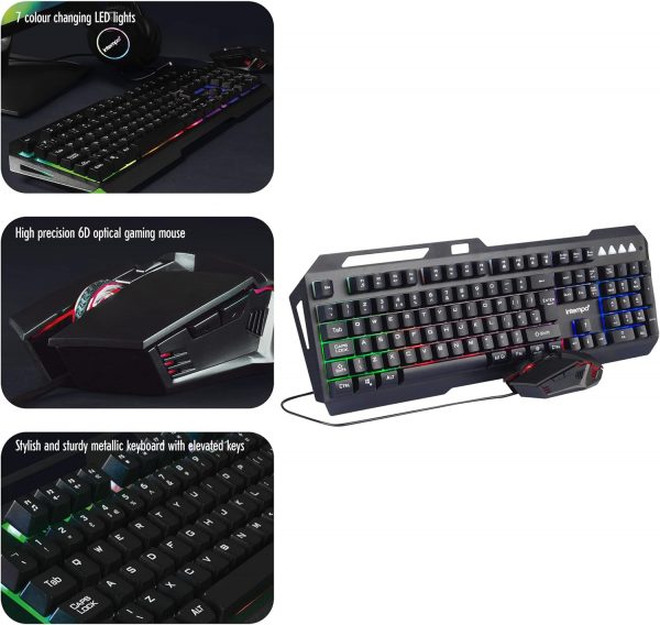 Intempo EE6419STKUK7V2 Gaming Keyboard & Mouse Set - Rainbow... - Image 5
