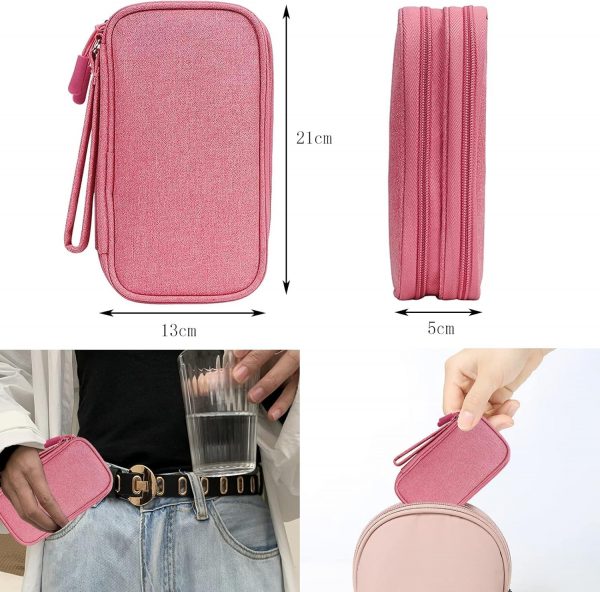 YWKJDDM Electronics Accessories Organiser Bag, Double-Layer ... - Image 3
