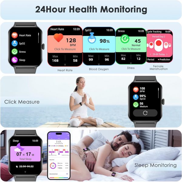 Baolubao Smart Watch for Men Women Answer/Make Call, 1.85" F... - Image 5