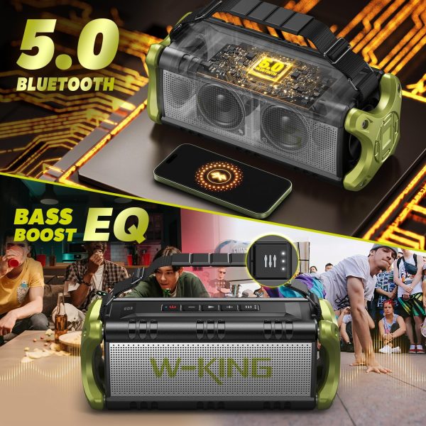 W-KING 90W Max Loud Portable Bluetooth Speaker, IPX6 Waterpr... - Image 7