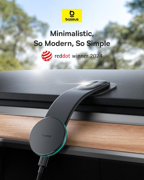 Baseus C02 Pro Magsafe Car Mount Charger, 15W Wireless Car P... - Image 9