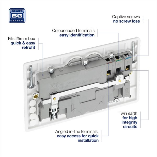 BG Electrical 822/HC-01 Smart Power Socket, Alexa Compatible... - Image 4