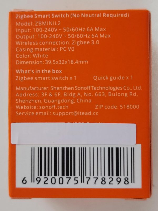 No Neutral Wire Required, SONOFF ZBMINIL2 Zigbee Smart Light... - Image 12