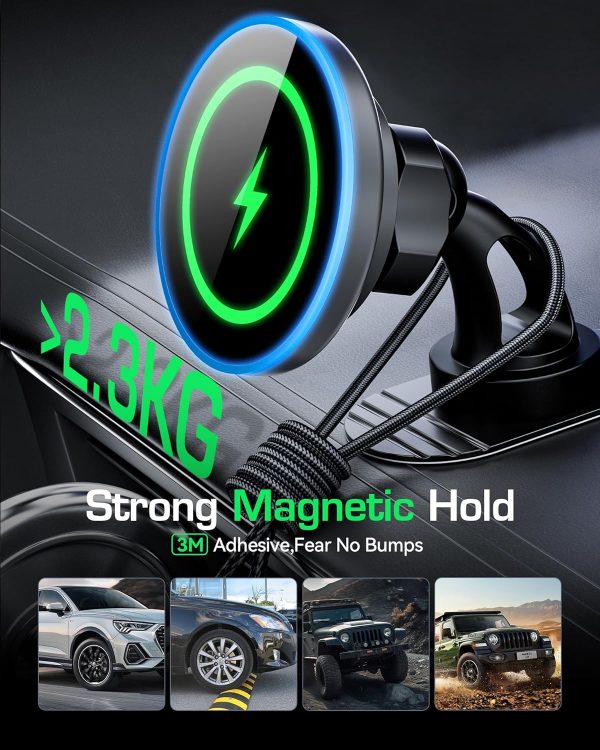 Wireless Car Charger, AGPTEK Mag-safe Car Phone Holder, Car ... - Image 5