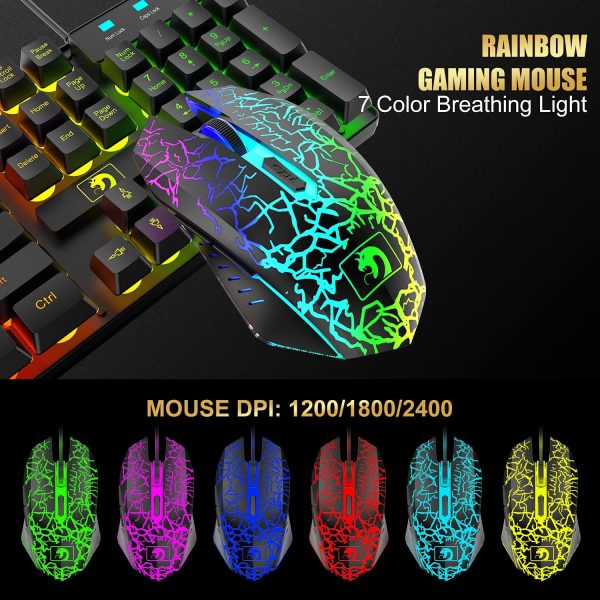 Wired 104 Keys Gaming Keyboard Mouse 3D Stereo Gaming Headse... - Image 6