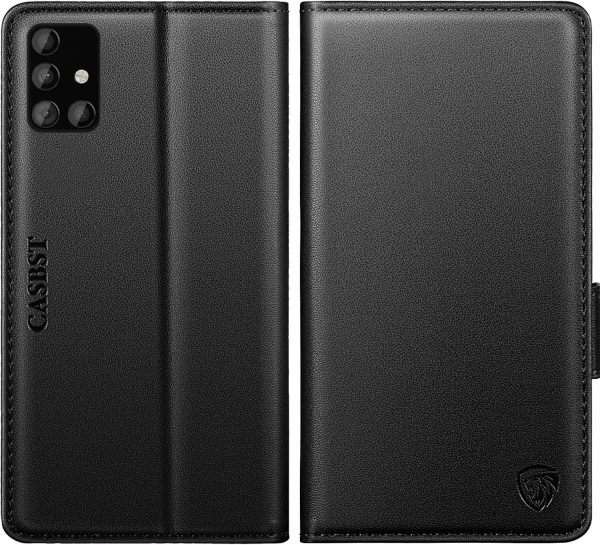CASBST for Samsung Galaxy A51 Case, Kickstand Flip Leather W... - Image 2