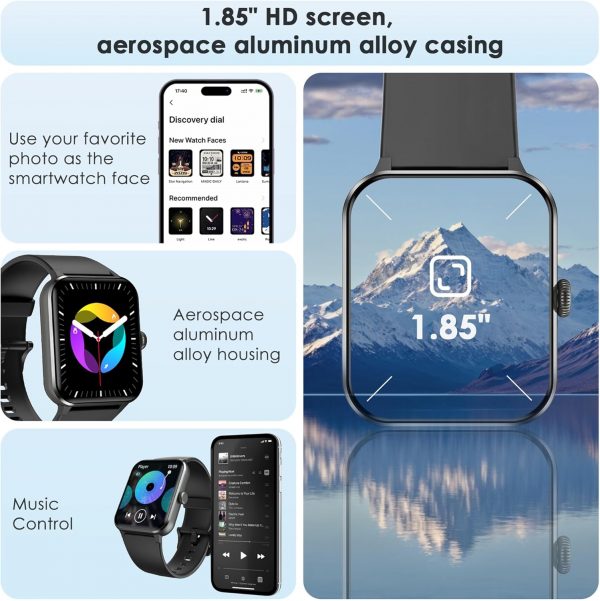Baolubao Smart Watch for Men Women Answer/Make Call, 1.85" F... - Image 3