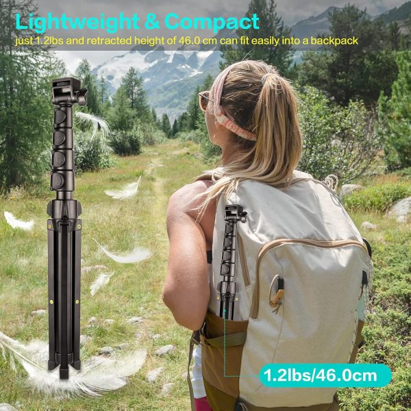 YOTOCversion 1.7 Meter/67 inch Phone Tripod Stand & Bluetoot... - Image 7