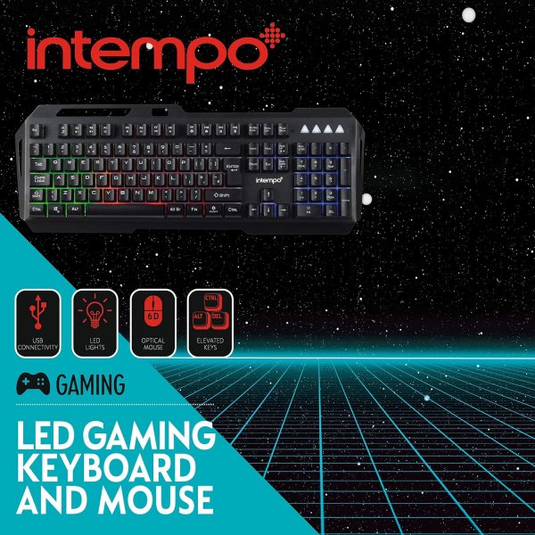 Intempo EE6419STKUK7V2 Gaming Keyboard & Mouse Set - Rainbow... - Image 3
