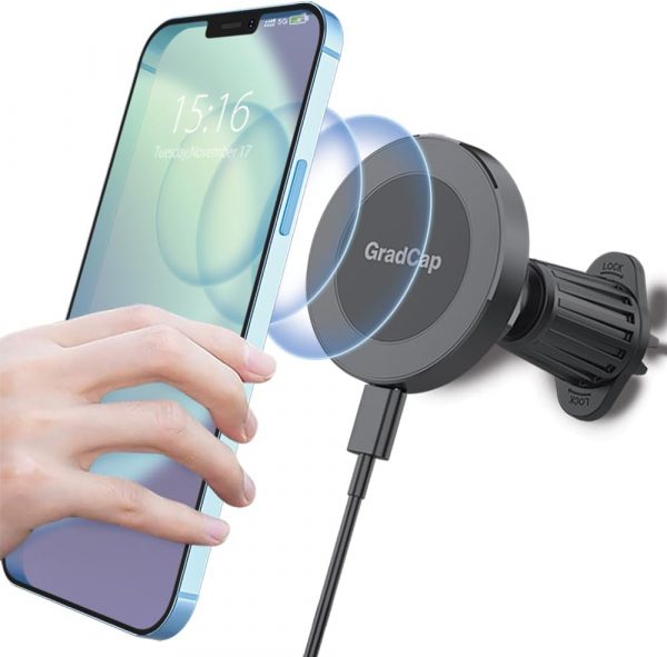 GradCap for MagSafe Car Mount Charger, Cradleless 15W Fast W... - Image 2