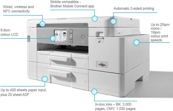 Brother MFC-J4540DW XL Wireless Colour Inkjet Printer | 4-in... - Image 3