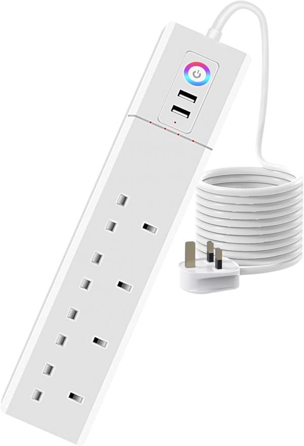 Smart Power Strip, Smart Extension Lead Alexa Compatible, 4 ... - Image 2