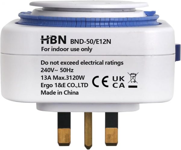 HBN Mechanical Timer Plug Socket, 24 Hour Programmable Energ... - Image 3