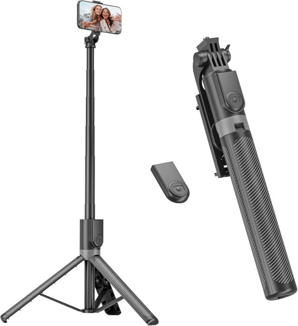 RISEOFLE Phone Tripod & Selfie Stick, 180cm Aluminum All in ... - Image 2