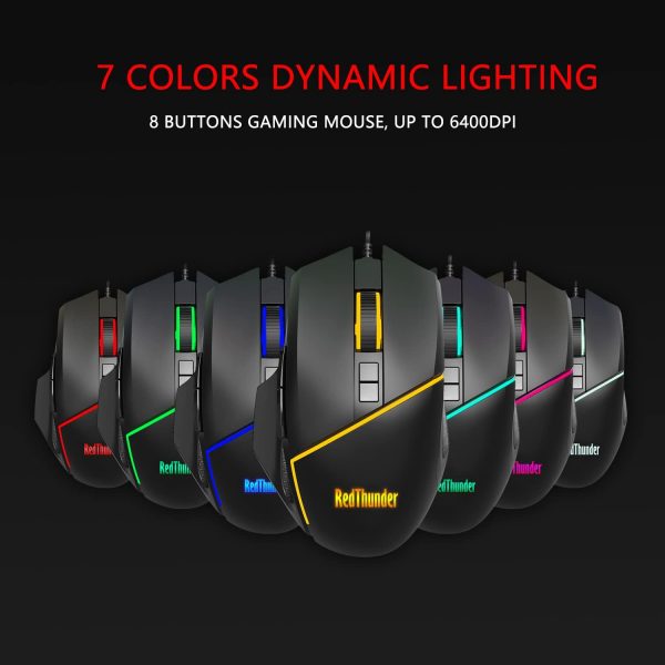 RedThunder One-Handed RGB Gaming Keyboard and Mouse Combo, 3... - Image 7