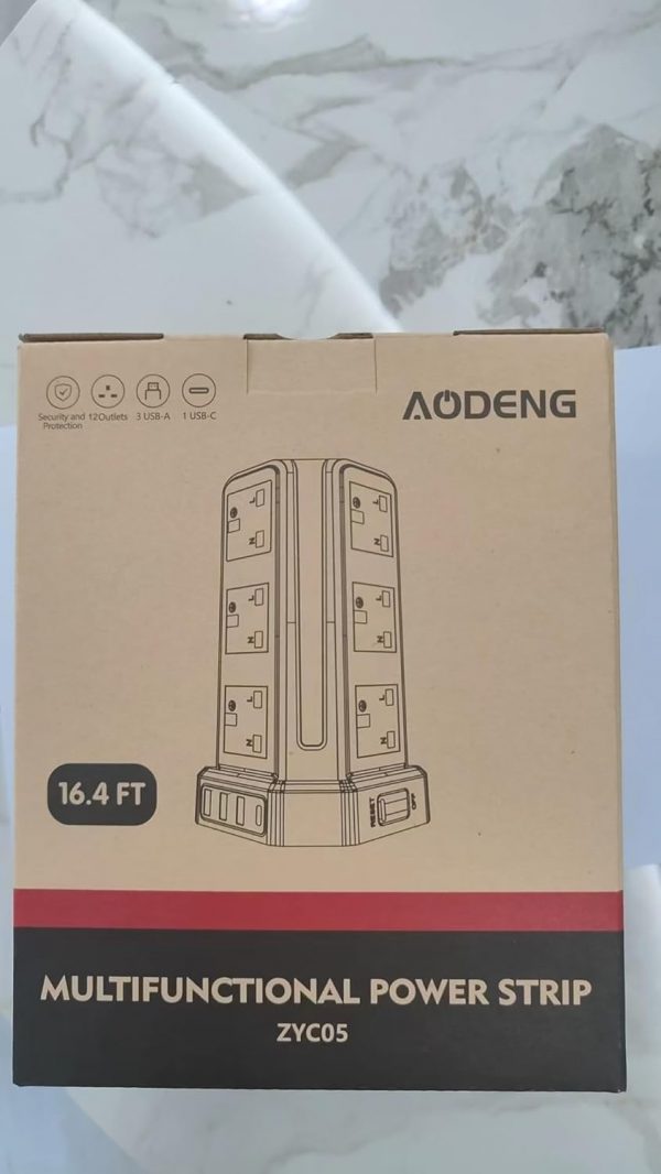 Tower Extension Lead 5M, [13A 3250W] 12 Way Extension Tower ... - Image 9