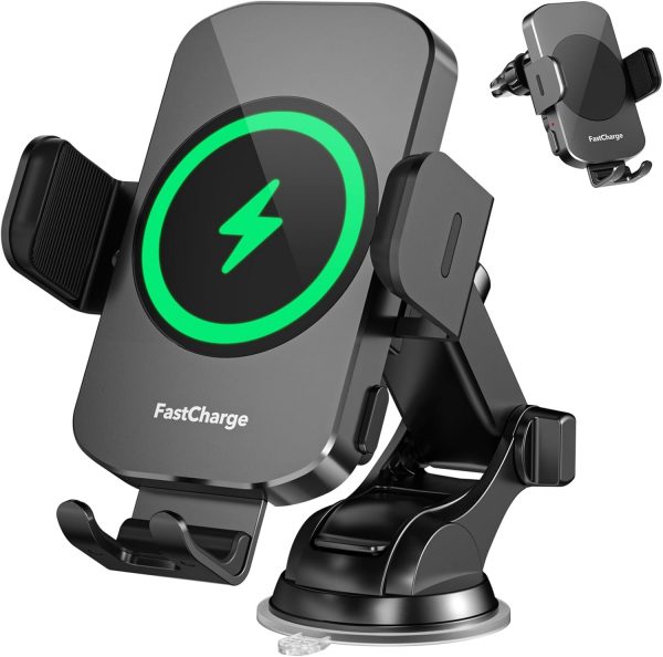 Wireless Car Charger, Fast Charging 15W Auto Clamping Car Ch... - Image 2